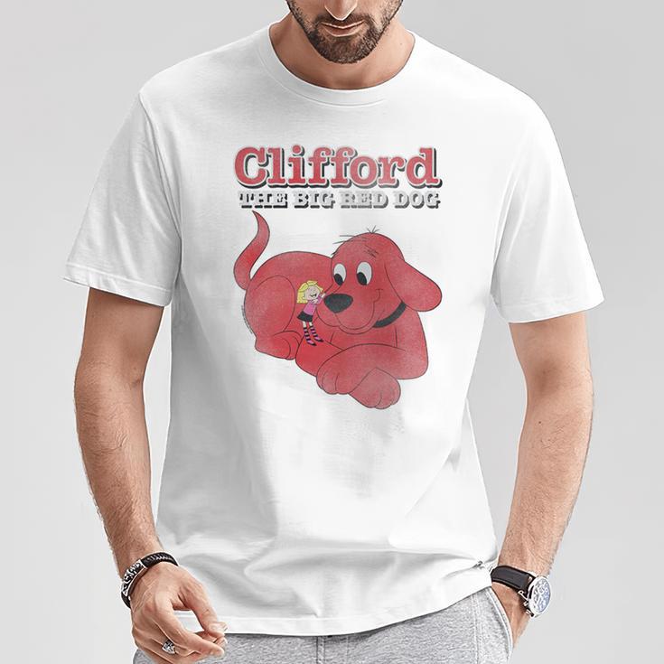 Clifford The Big Red Dog Clifford And Emily Book Cover Premium Tri-Blend T-Shirt Unique Gifts Clifford The Big Red Dog Clifford And Emily Book Cover Premium Tri-Blend T-Shirt Unique Gifts