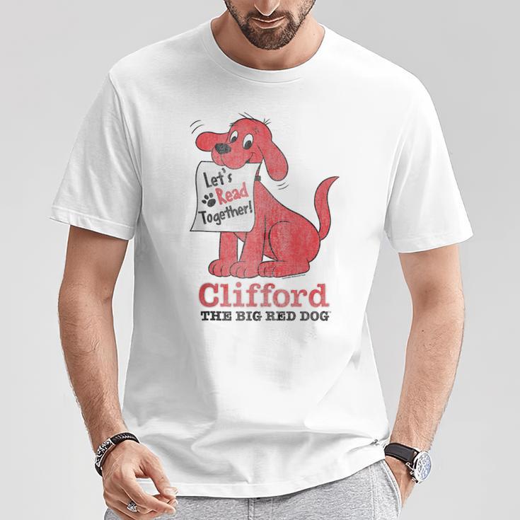 Clifford The Big Red Dog Let's Read Together Vintage Book T-Shirt Unique Gifts Clifford The Big Red Dog Let's Read Together Vintage Book T-Shirt Unique Gifts