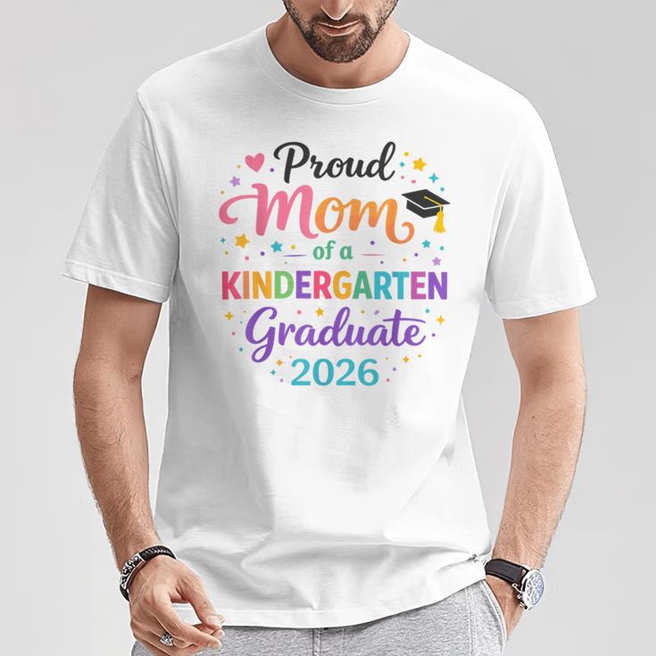 Colorful Proud Mom Of A Kindergarten Graduate 2026 Grad T-Shirt Unique Gifts