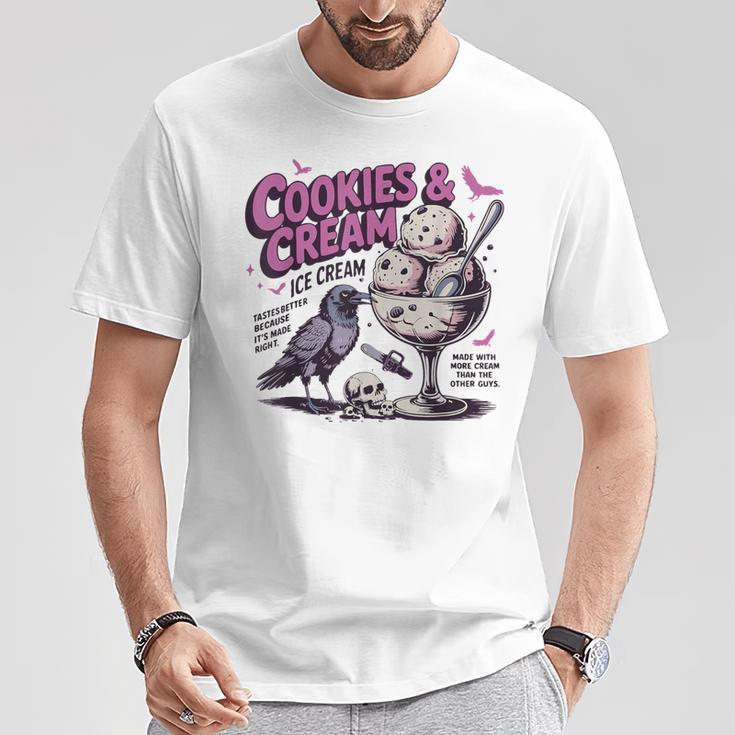 Cookie & Cream Ice Cream Butcher And Bird Book Lover T-Shirt Unique Gifts