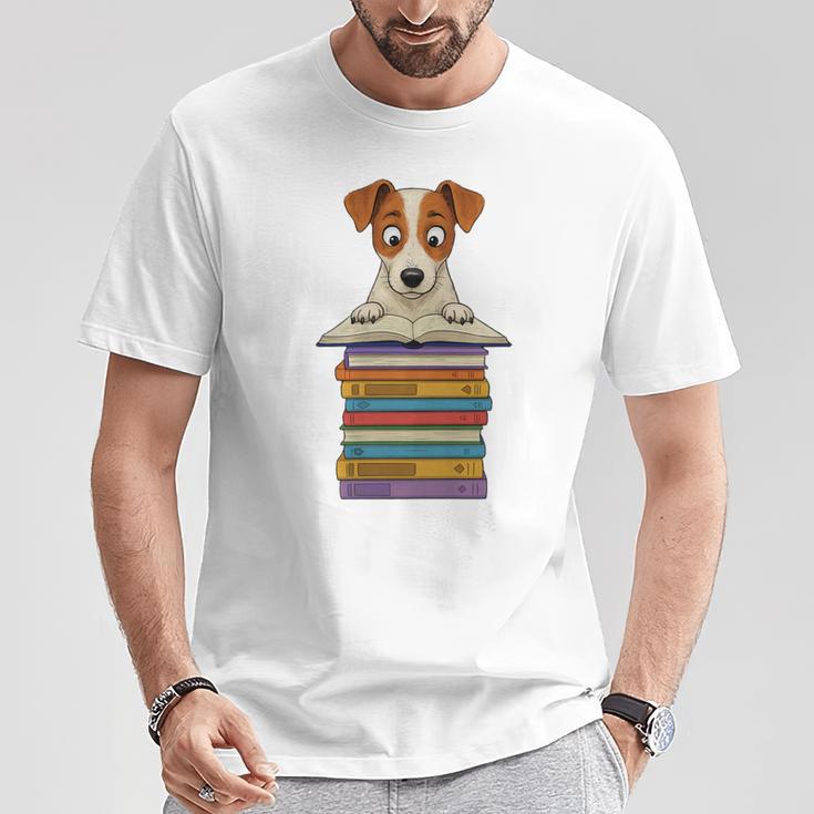 Cute Jack Russel Dog Reading On Pile Of Books Premium Tri-Blend T-Shirt Unique Gifts Cute Jack Russel Dog Reading On Pile Of Books Premium Tri-Blend T-Shirt Unique Gifts
