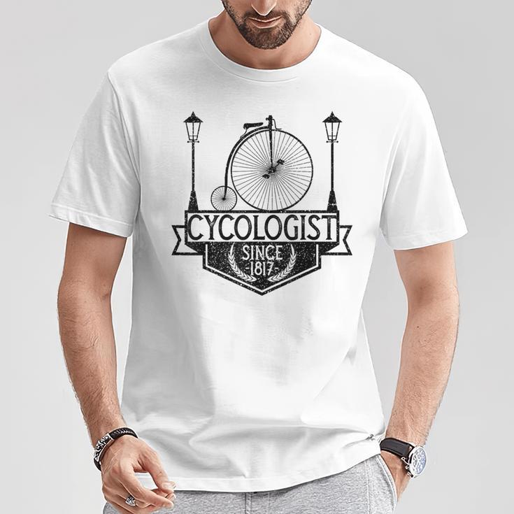 Cycologist Gentleman ビンテージ 自転車 ペニー ファージング 1817 Tシャツ 面白い贈り物