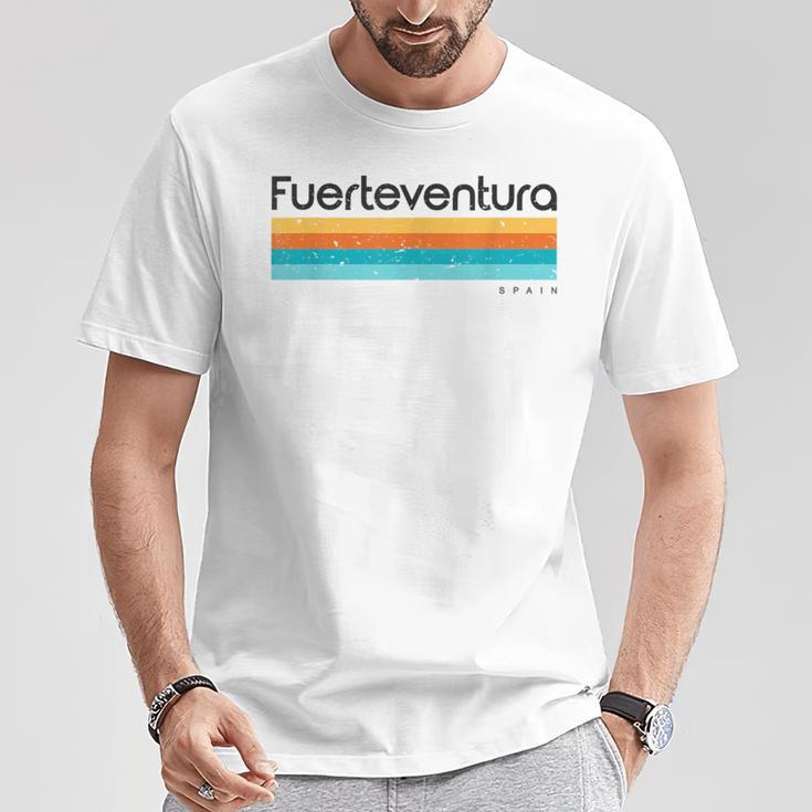 Rétrointage Des Îles Canaries Fuerteventura T-Shirt Cadeaux drôles