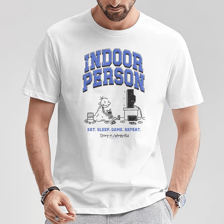 DOAWK Indoor Person Eat Sleep Game Repeat Book Series T-Shirt Unique Gifts