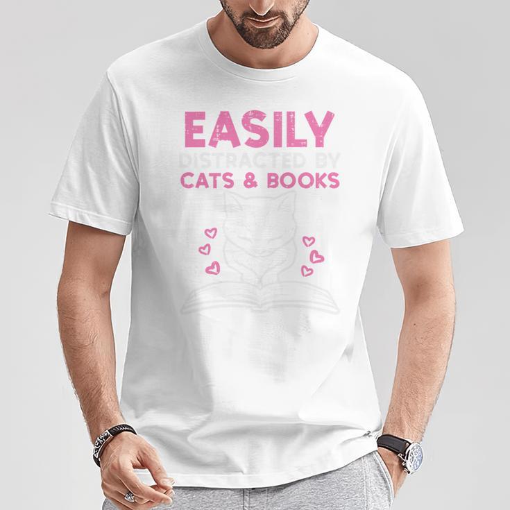 Easily Distracted By Cats Books Bookworm Women Girls Kids Performance T-Shirt Unique Gifts Easily Distracted By Cats Books Bookworm Women Girls Kids Performance T-Shirt Unique Gifts