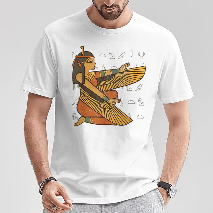 Égypte Hiéroglyphe Déesse Isis De Laie Et De La Mort T-Shirt Cadeaux drôles