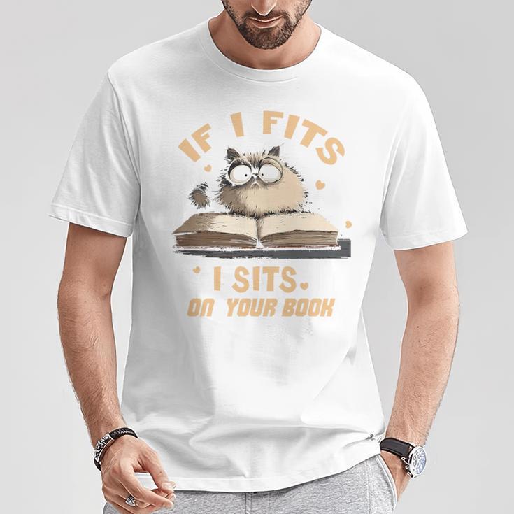 If i Fits I Sits On Your Book Premium Tri-Blend T-Shirt Unique Gifts