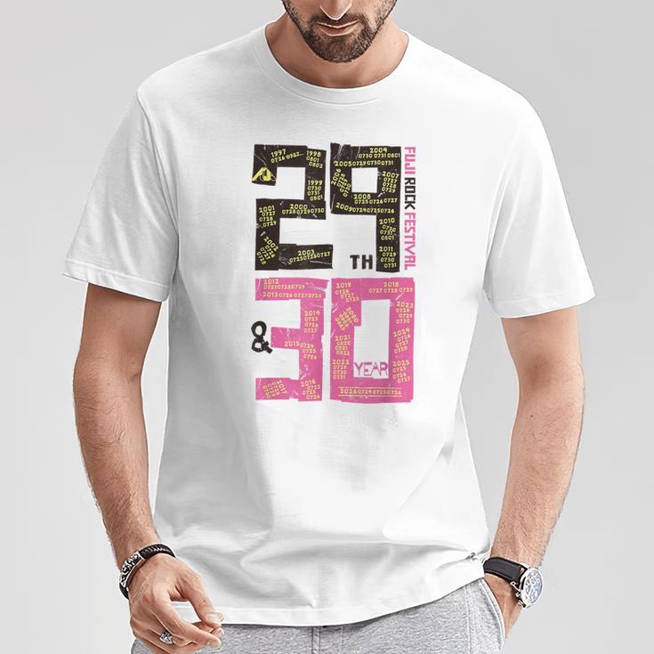 Fuji Rock 2026 29Th & 30Year Amazon Limited Yellow Tシャツ 面白い贈り物