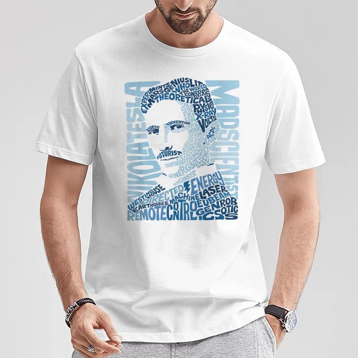 Glitschika s ニコラ・テスライラストtシャツ Tシャツ 面白い贈り物