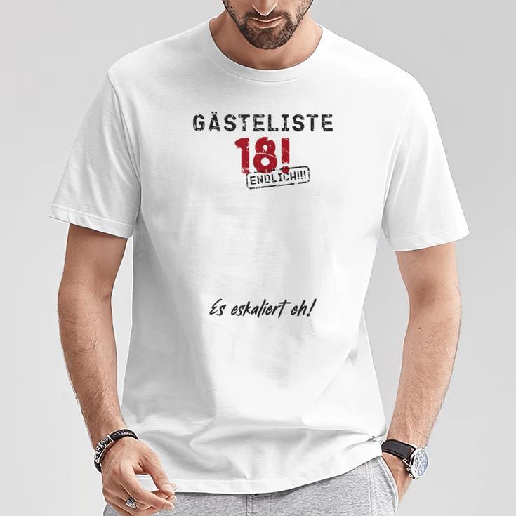 Guest List Finally 18 Guest Book 18th Birthday Boy Girl T-Shirt Unique Gifts