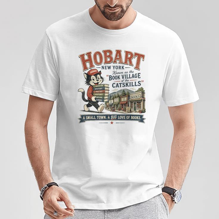 Hobart NY Book Village Of Catskills Vintage Mascot Logo T-Shirt Unique Gifts
