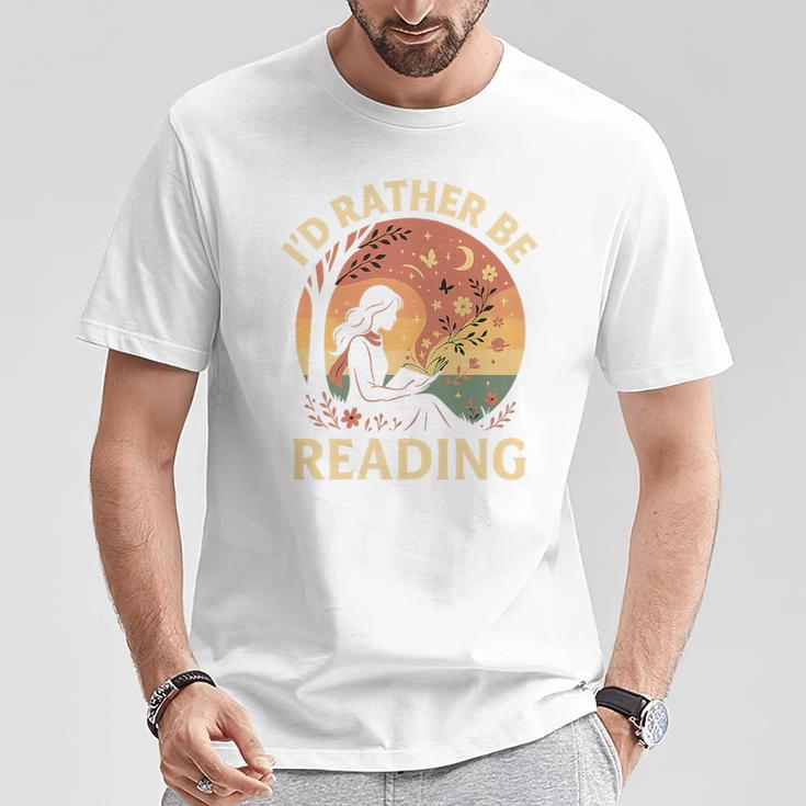 I'd Rather Be Reading Book Lover Vintage Sunset Apparel Premium Tri-Blend T-Shirt Unique Gifts I'd Rather Be Reading Book Lover Vintage Sunset Apparel Premium Tri-Blend T-Shirt Unique Gifts