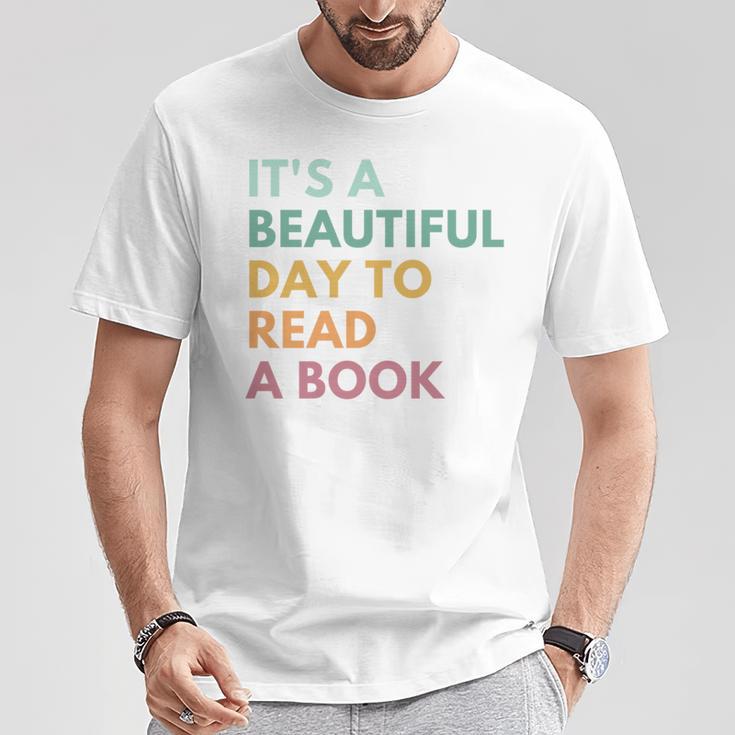It's A Beautiful Day To Read A Book T-Shirt Unique Gifts