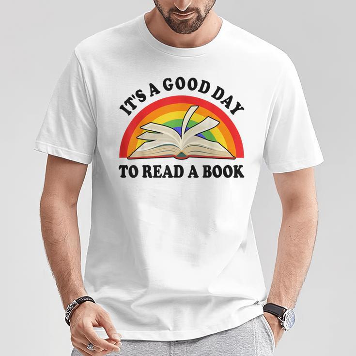 Its Good Day To Read A Book Kids Girl Women Teacher Reading T-Shirt Unique Gifts