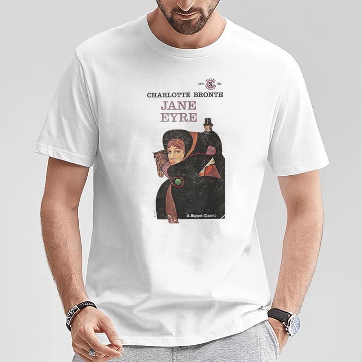 Jane Eyre Charlotte Bronte Vintage Book Cover T-Shirt Unique Gifts