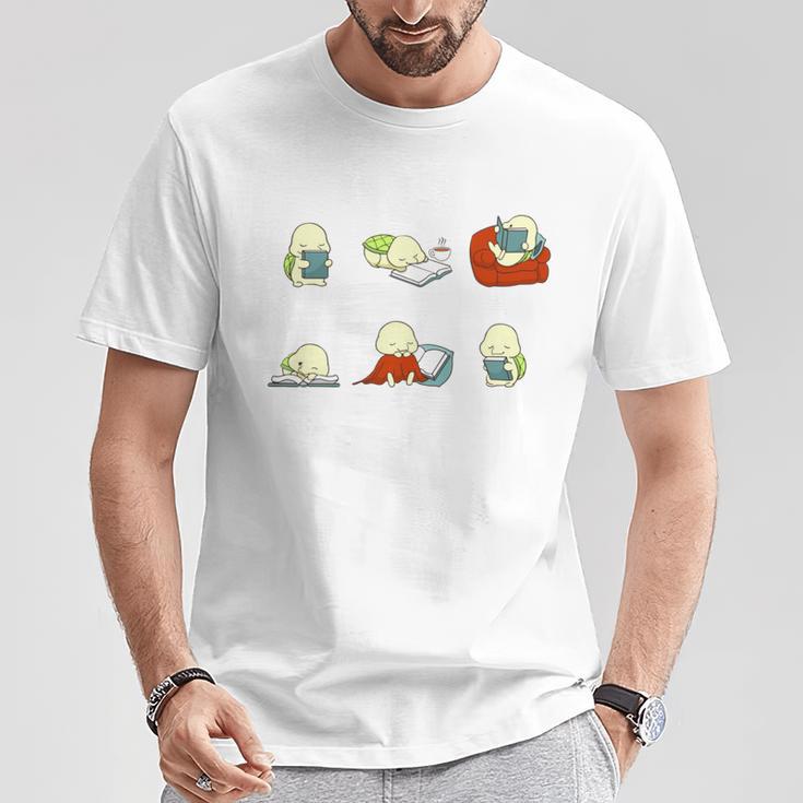 Just Bookworm Things Nerd Reading Book Tortoise Turtle Books T-Shirt Unique Gifts