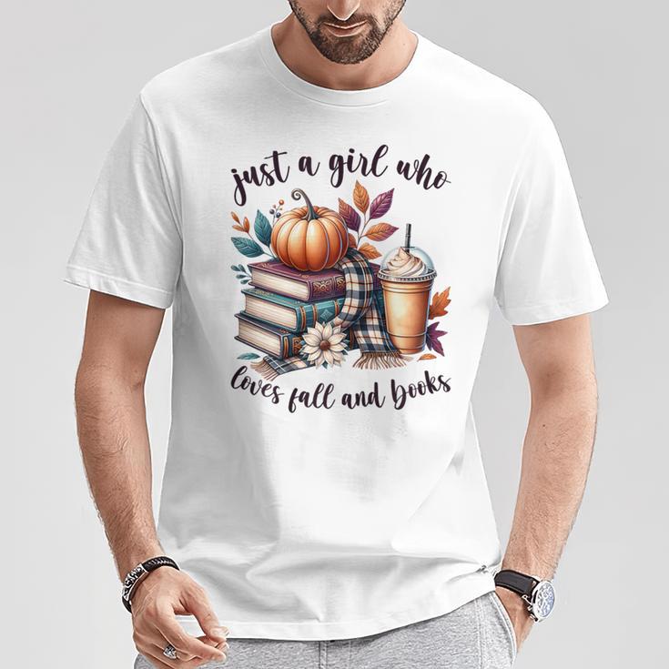 Just a Girl Who Loves Fall And Books Pumpkin Spice Autumn T-Shirt Unique Gifts Just a Girl Who Loves Fall And Books Pumpkin Spice Autumn T-Shirt Unique Gifts