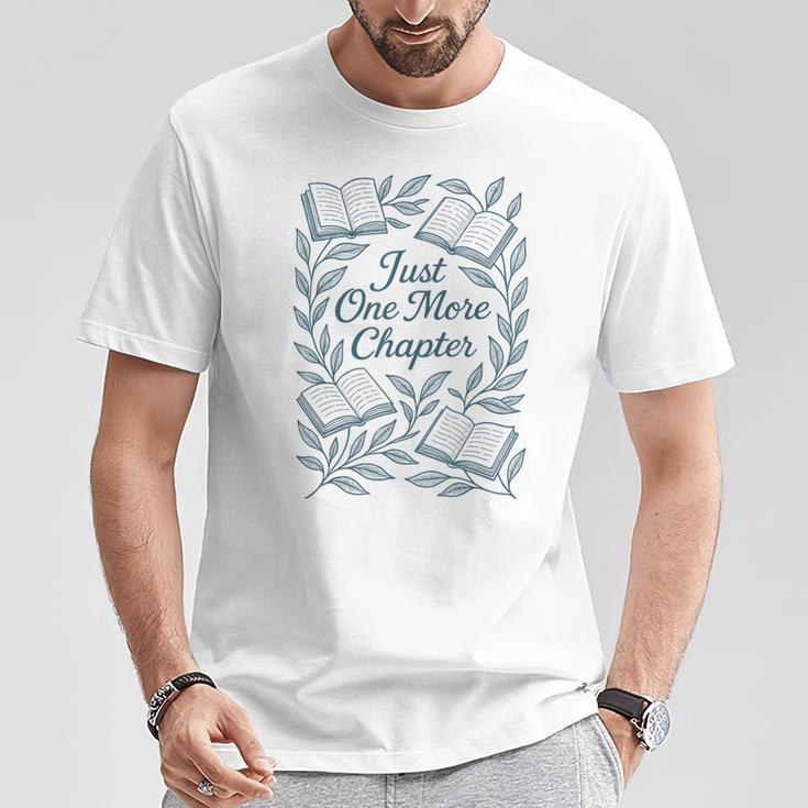 Just One More Chapter Blue Book Lover Reading Quote T-Shirt Unique Gifts Just One More Chapter Blue Book Lover Reading Quote T-Shirt Unique Gifts