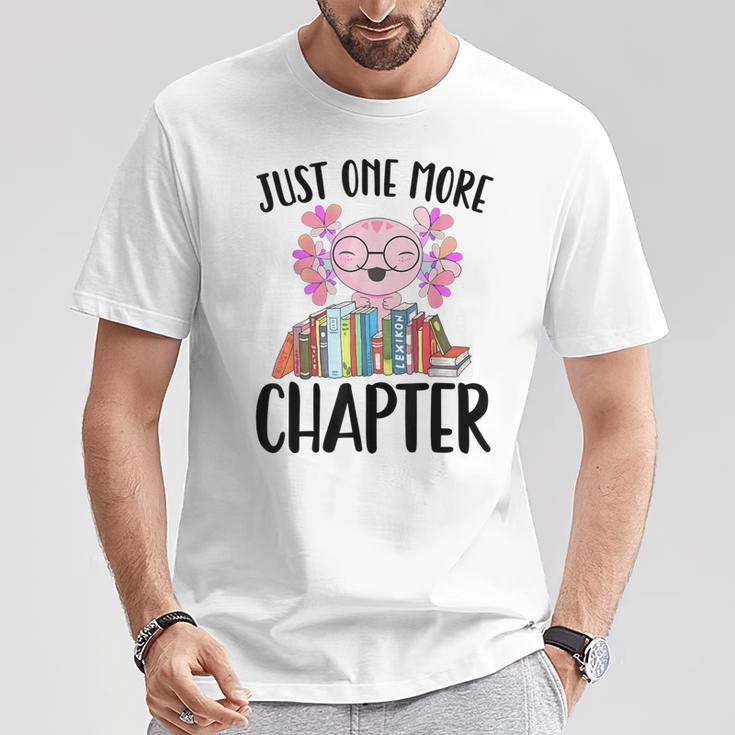 Just One More Chapter Book Lover Librarian Teacher Men Women Kids T-Shirt Unique Gifts