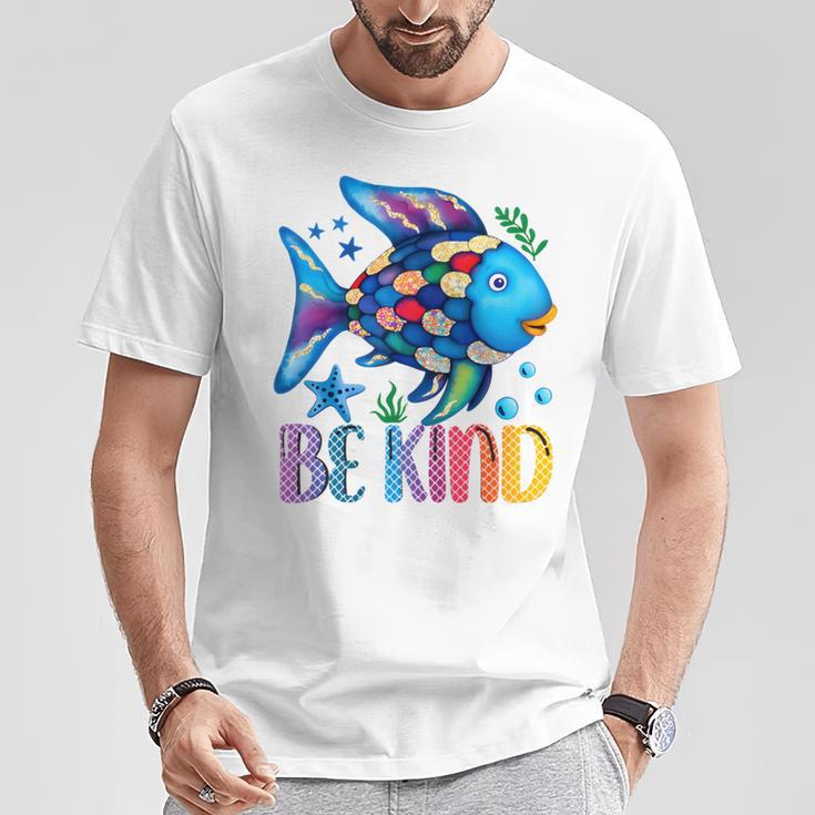 Kids Be Kind Rainbow Scale Fish Teacher Reading Book Toddler T-Shirt Unique Gifts Kids Be Kind Rainbow Scale Fish Teacher Reading Book Toddler T-Shirt Unique Gifts