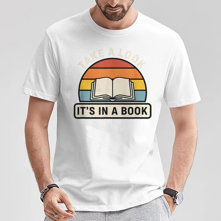 Take A Look It's In A Book Kids Reading Retro Library T-Shirt Unique Gifts Take A Look It's In A Book Kids Reading Retro Library T-Shirt Unique Gifts