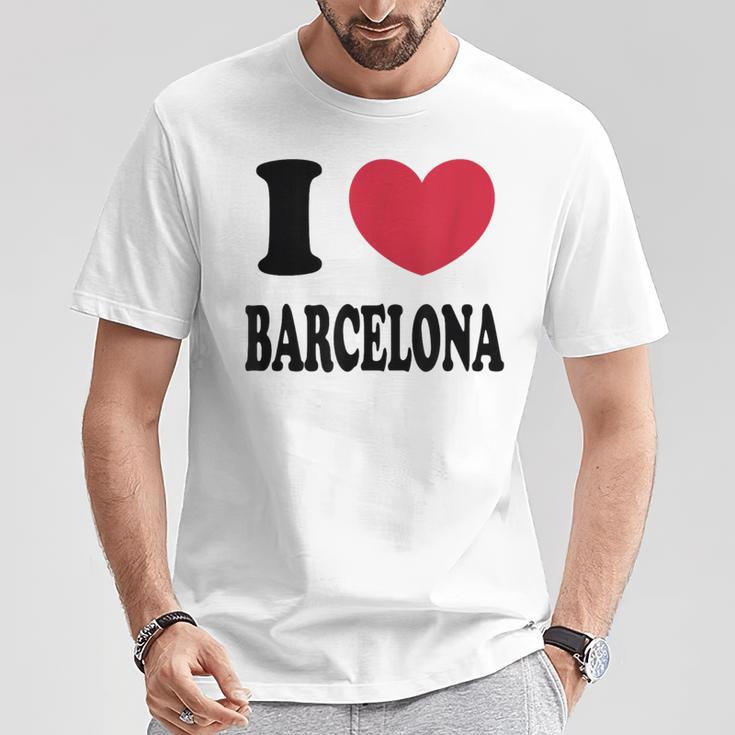 I Love Barcelona バルセロナが大好き Tシャツ 面白い贈り物