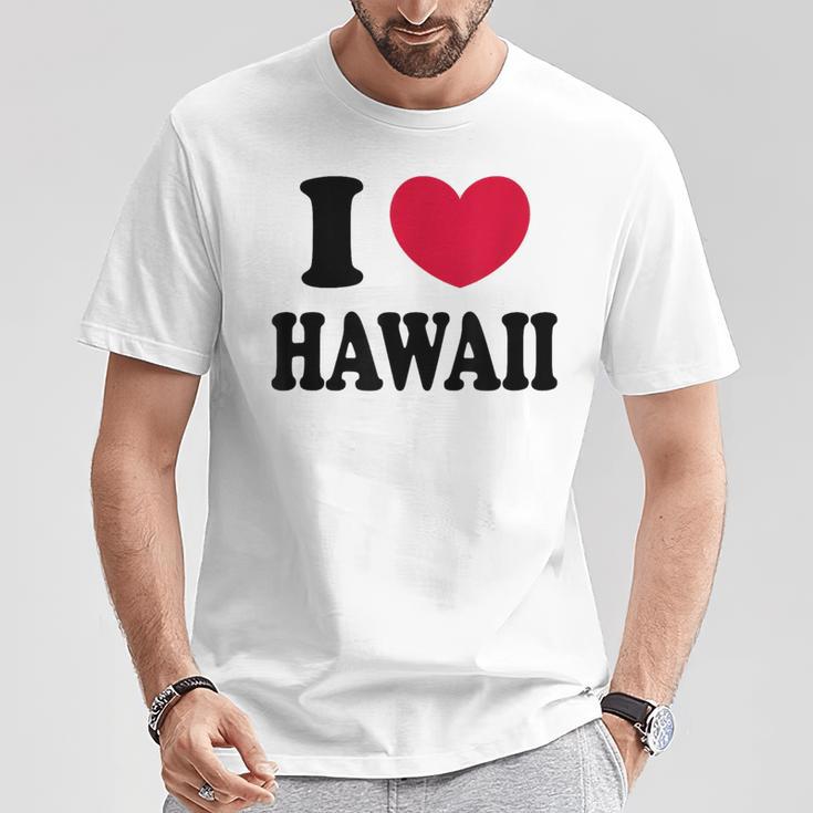 I Love Hawaii ハワイが大好き Tシャツ 面白い贈り物