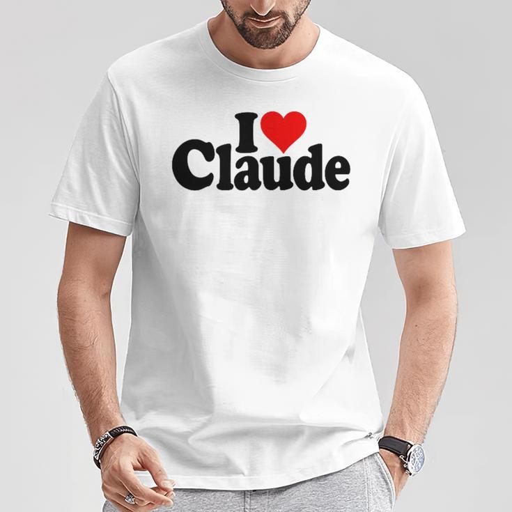 I Love Heart Claude Namee On A Tシャツ 面白い贈り物