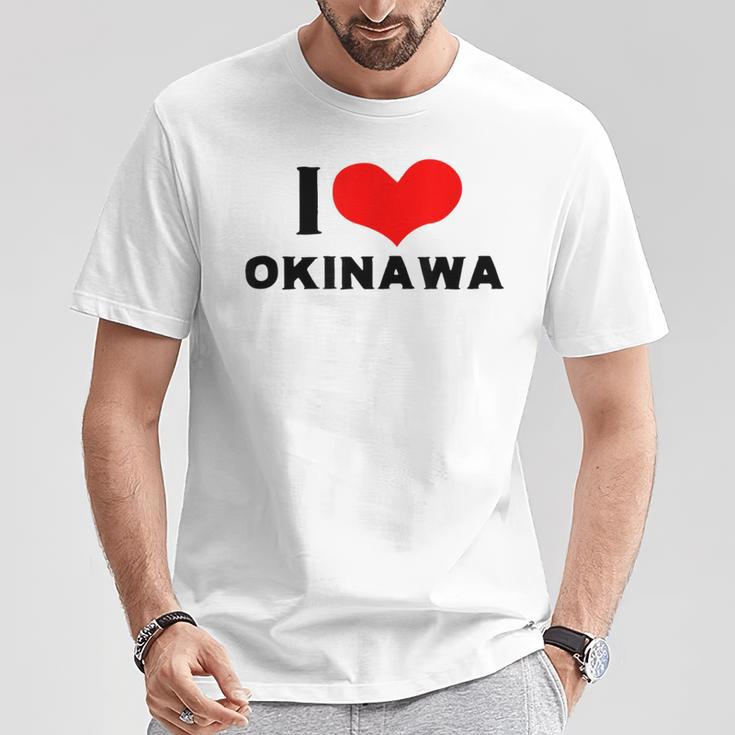 I Love Okinawa 愛 ハート 沖縄 沖縄県 日本 お土産 かわいい おしゃれ Tシャツ 面白い贈り物