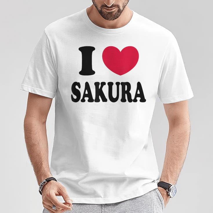 I Loveakura 桜が大好き Tシャツ 面白い贈り物