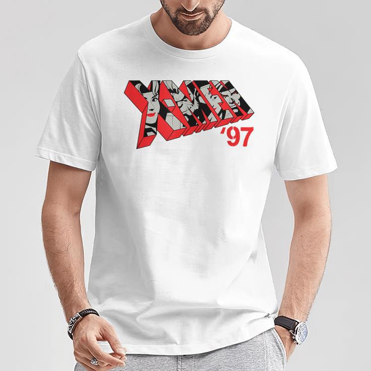 Marvel X-Men '97 & Bold Comic Book Logo Fill T-Shirt Unique Gifts