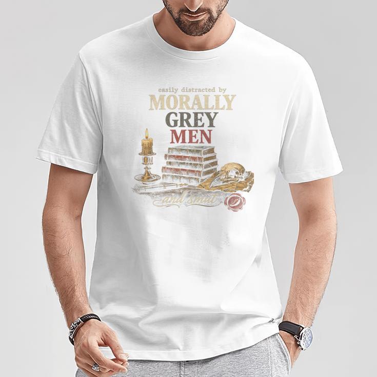 Morally Grey Men Reader Spicy Book Lover T-Shirt Unique Gifts