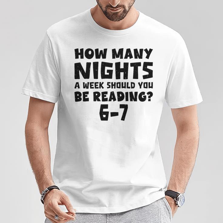 How Many Nights A Week Should You Be Reading 6-7 Book Lover Premium Tri-Blend T-Shirt Unique Gifts How Many Nights A Week Should You Be Reading 6-7 Book Lover Premium Tri-Blend T-Shirt Unique Gifts