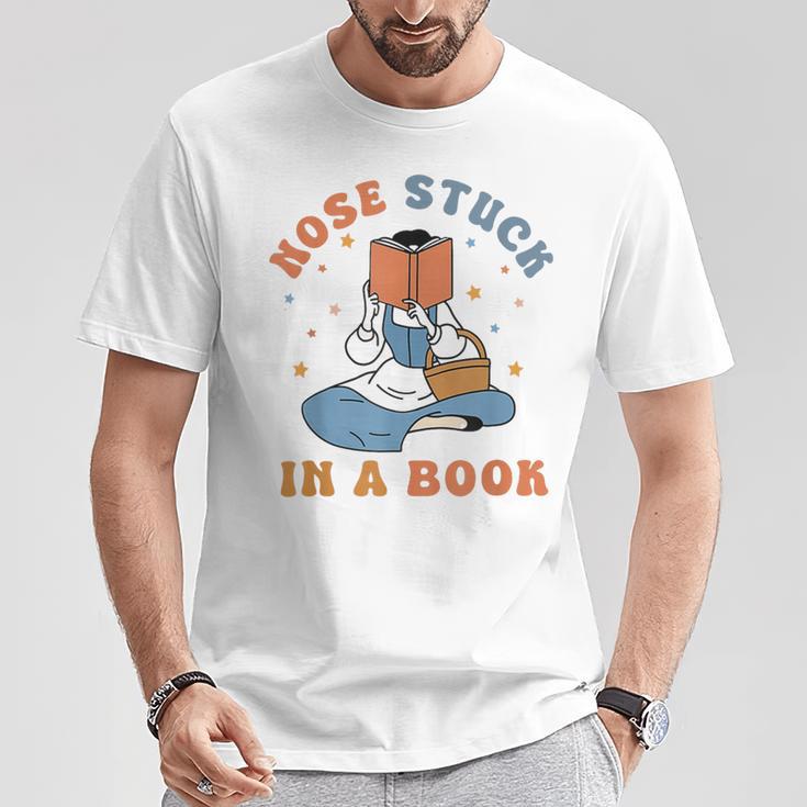 Nose Stuck In A Book Book Lover T-Shirt Unique Gifts