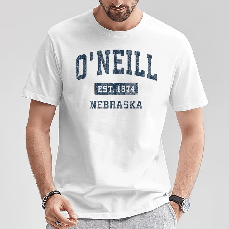 O'neill ネブラスカneビンテージアスレチックスポーツデザイン Tシャツ 面白い贈り物