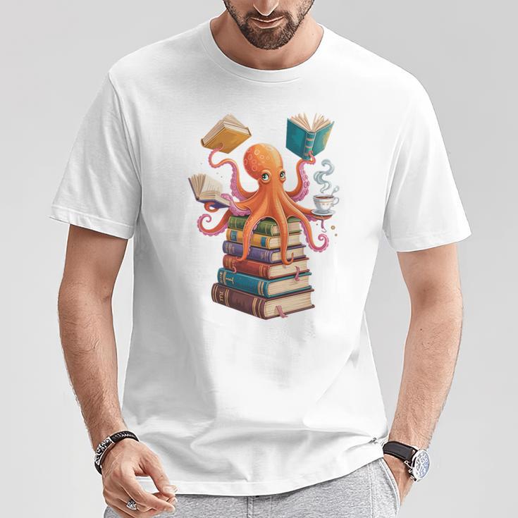 Octopus Book Reading Book Reader Ocean Octopus Premium Tri-Blend T-Shirt Unique Gifts Octopus Book Reading Book Reader Ocean Octopus Premium Tri-Blend T-Shirt Unique Gifts