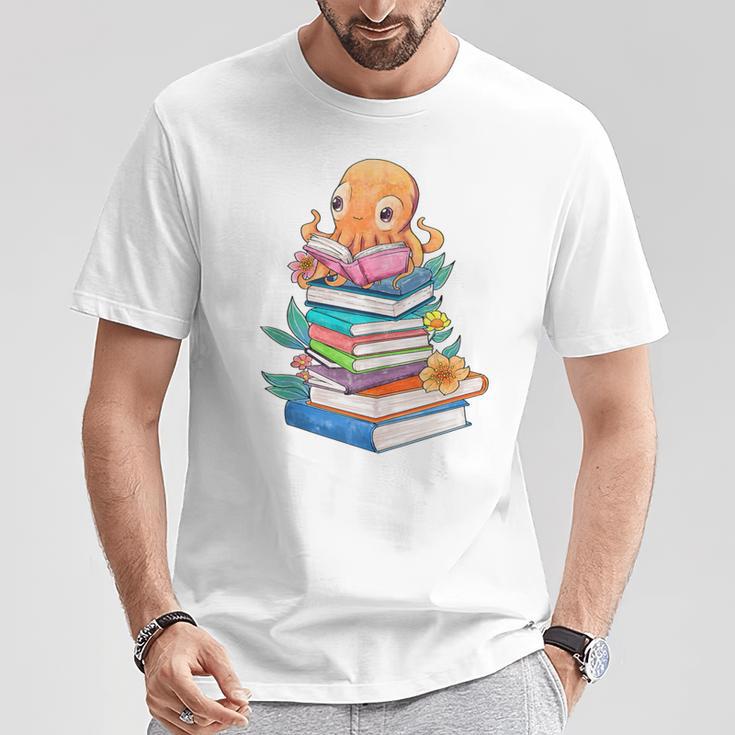 Octopus Reading Bookworm Book Reading Octopus Lover T-Shirt Unique Gifts Octopus Reading Bookworm Book Reading Octopus Lover T-Shirt Unique Gifts