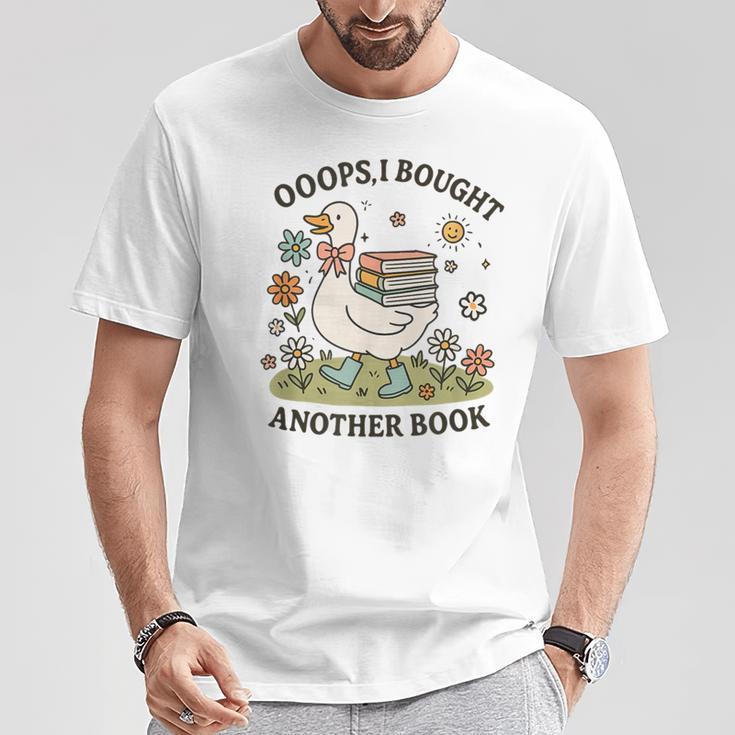 Oops I Got Another Book Goose Reading Humor T-Shirt Unique Gifts Oops I Got Another Book Goose Reading Humor T-Shirt Unique Gifts