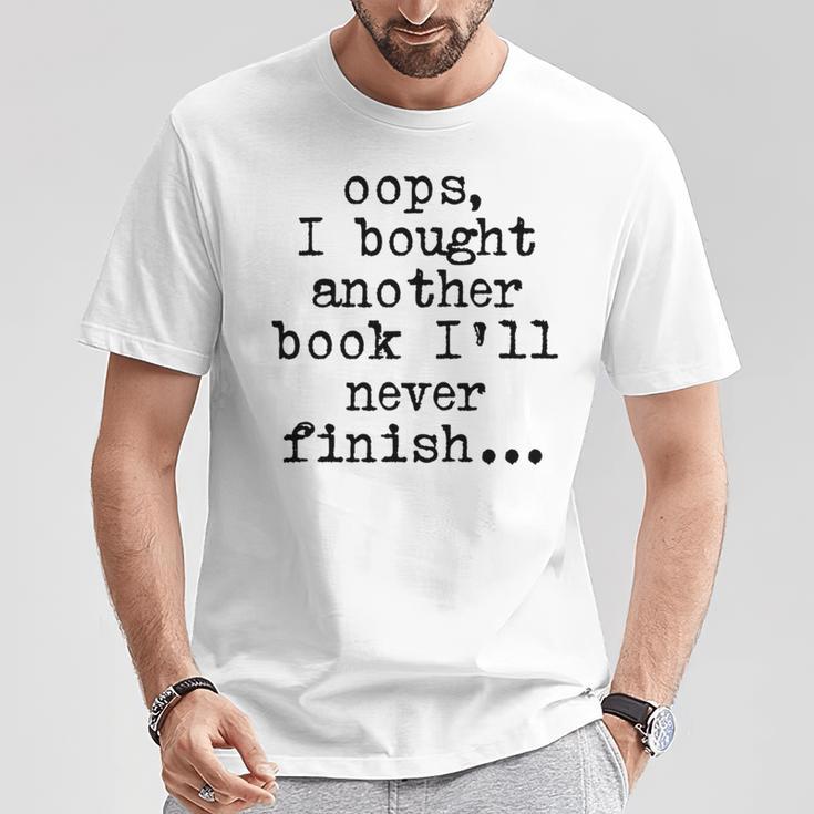 Oops I Bought Another Book I'Ll Never Finish Book Love Comfort Colors Crop Top T-Shirt Unique Gifts Oops I Bought Another Book I'Ll Never Finish Book Love Comfort Colors Crop Top T-Shirt Unique Gifts
