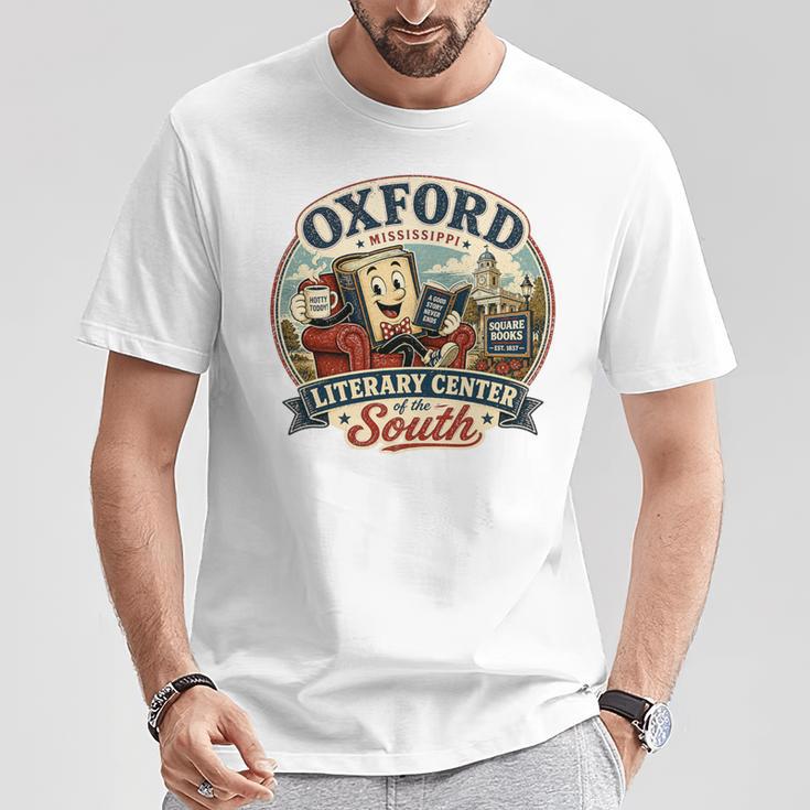 Oxford Mississippi Literary Center Book Lover Vintage Premium Tri-Blend T-Shirt Unique Gifts