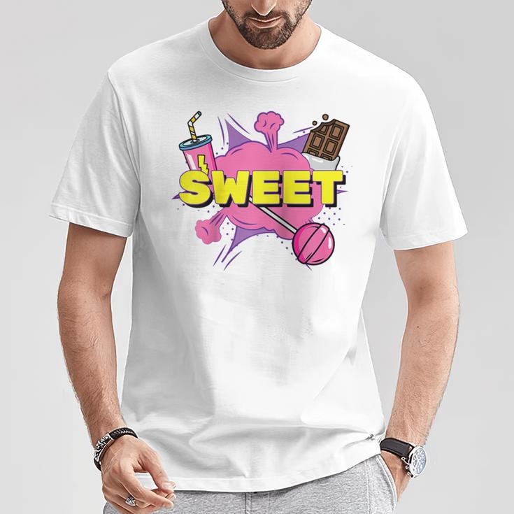 Pop Art Sweet Text Bubble Comic Book Style Classic Raglan Baseball Tee T-Shirt Unique Gifts