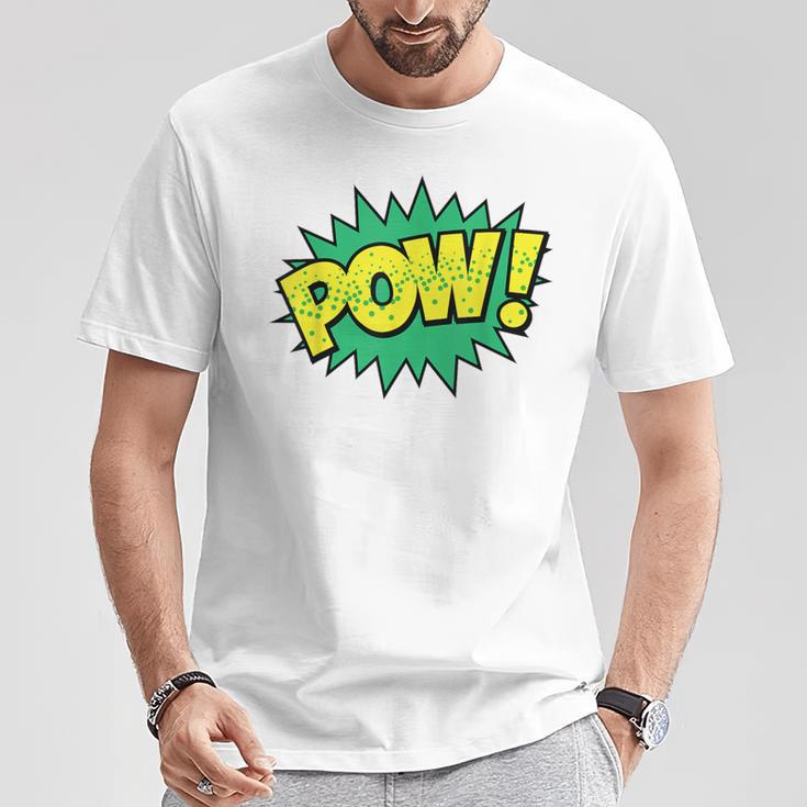 POW Vintage Superhero Comic Book Sound Effect Tshirt T-Shirt Unique Gifts