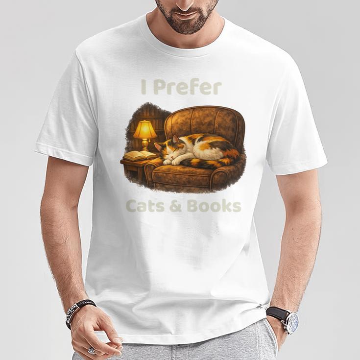 I Prefer Cats & Books – Calico Cat And Book T-Shirt Unique Gifts I Prefer Cats & Books – Calico Cat And Book T-Shirt Unique Gifts