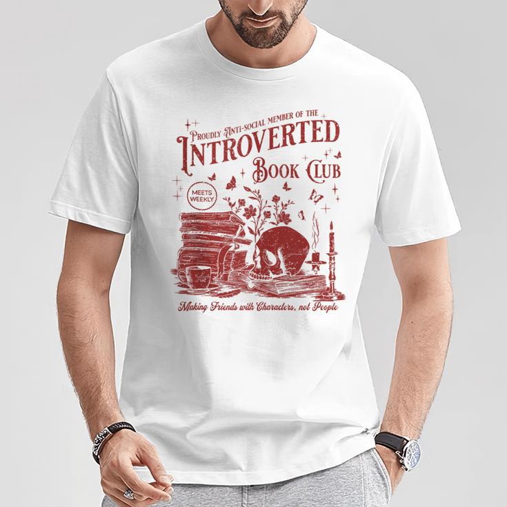 Proud Anti Social Member Of Introverted Book Club T-Shirt Unique Gifts