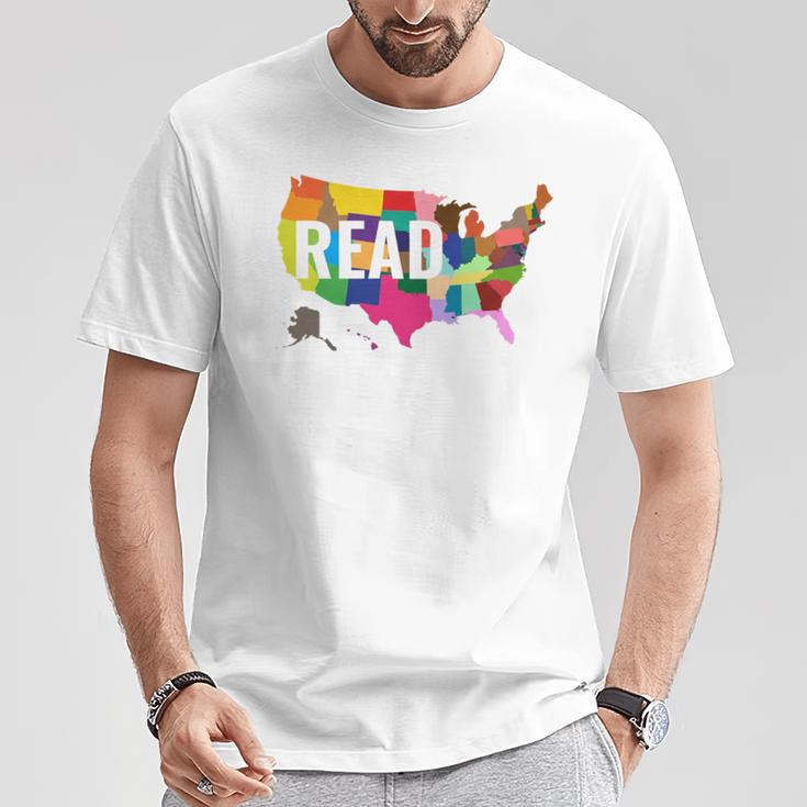 Read America Shirt United States Read Books T-Shirt Unique Gifts