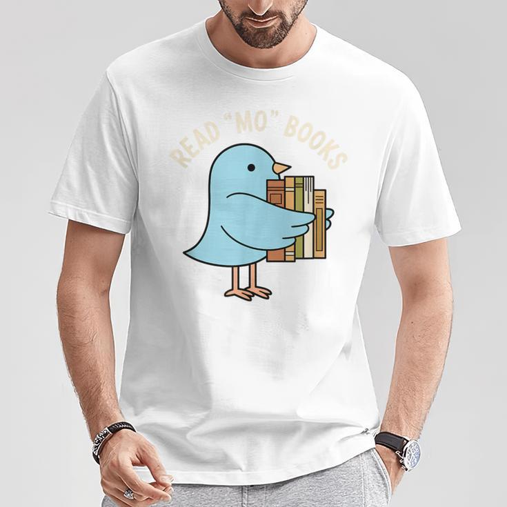 Read Mo Books Cute Bird Reading Kids Book Lover T-Shirt Unique Gifts