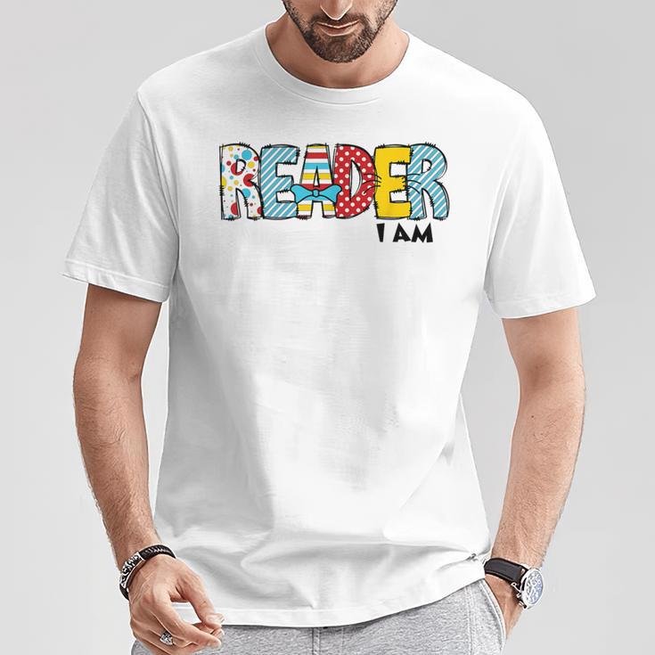 Reader I Am Bookworm Librarian I Heart Read Book Lover T-Shirt Unique Gifts