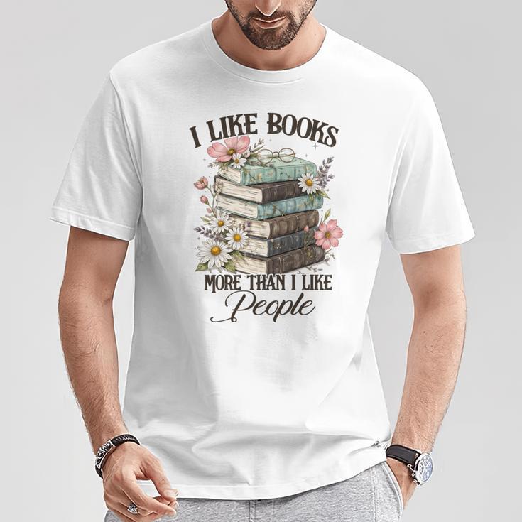Reading Book Lover Bookish I Like Books More Than People T-Shirt Unique Gifts Reading Book Lover Bookish I Like Books More Than People T-Shirt Unique Gifts