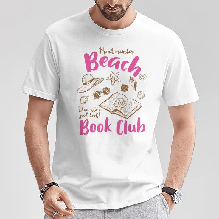 Reading Book Lover Bookish Proud Member Beach Book Club T-Shirt Unique Gifts