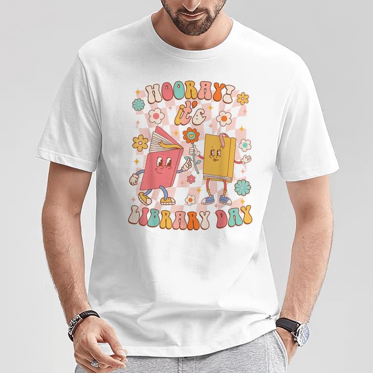 Reading Book Lover School Librarian Hooray It's Library Day T-Shirt Unique Gifts Reading Book Lover School Librarian Hooray It's Library Day T-Shirt Unique Gifts